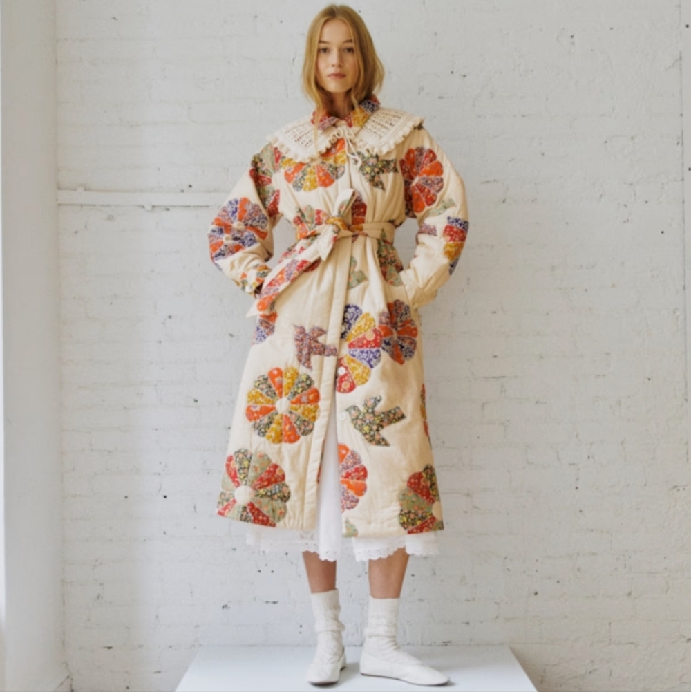 NWT SÉZANE X SEA NY NEW YORK LUDWIG QUILTED WOODSTOCK PATCHWORK FOLK COAT - Picture 1 of 4